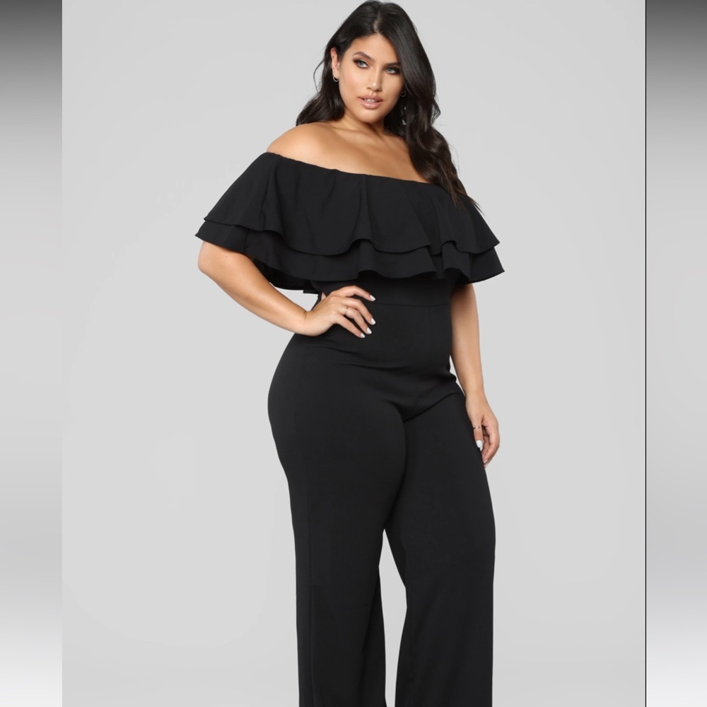 Ready to ruffle jumpsuit black